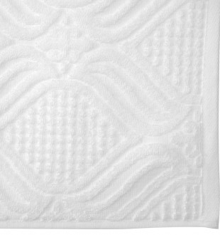 Полотенце банное белое, с кисточками цвета карри из коллекции essential, 70х140 см 