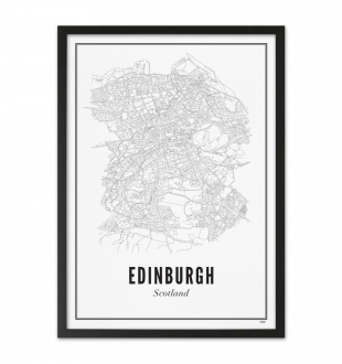 Постер карты города Эдинбург 