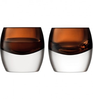 Набор низких стаканов whisky club, 230 мл, коричневый, 2 шт. 