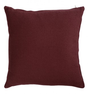 Подушка декоративная из хлопка фактурного плетения бордового цвета из коллекции essential, 45х45 см 