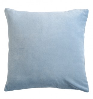 Подушка декоративная из хлопкового бархата светло-синего цвета из коллекции essential, 45х45 см 
