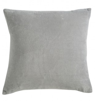 Подушка декоративная из хлопкового бархата серого цвета из коллекции essential, 45х45 см 