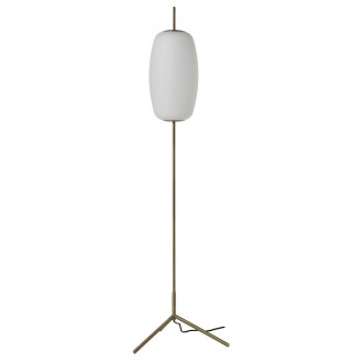 Лампа напольная silk, 150 см, белое опаловое стекло/античная латунь 