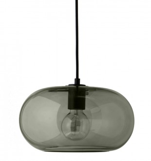 Лампа подвесная kobe, 17хD30 см, зеленое дымчатое стекло, черный цоколь 