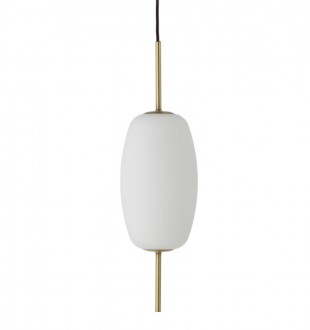 Лампа подвесная silk, 55хD16 см, белое опаловое стекло 