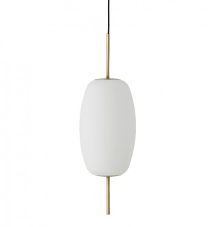 Лампа подвесная silk, 62хD20 см, белое опаловое стекло 