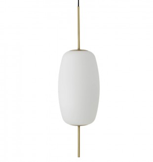 Лампа подвесная silk, 78хD22 см, белое опаловое стекло 