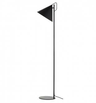 Лампа напольная benjamin, 142хD30 см, черная матовая, черный шнур 