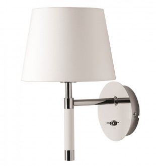 Лампа настенная venice, 28,5х22,5 см, белая, хром 