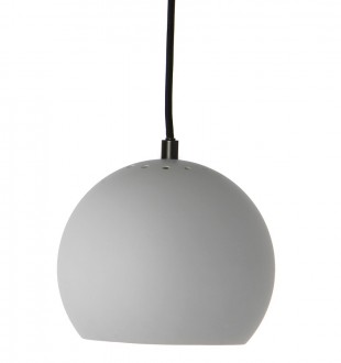 Лампа подвесная ball, 16хD18 см, светло-серая матовая, черный шнур 