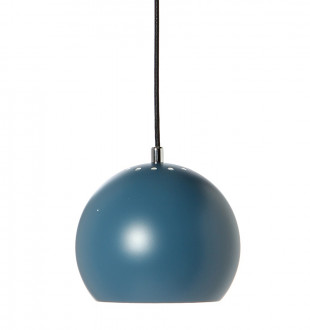 Лампа подвесная ball, 16хD18 см, голубая матовая, черный шнур 