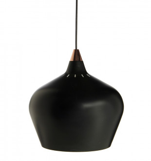 Лампа подвесная cohen small, 15хD16 см, черная матовая, черный шнур 