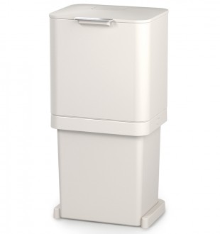 Контейнер для мусора с двумя баками totem pop, 60 л, белый 