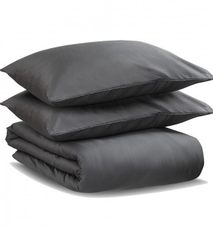 Комплект постельного белья из сатина темно-серого цвета из коллекции wild, 200х220 см 
