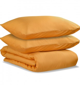 Комплект постельного белья из сатина цвета шафрана из коллекции wild, 200х220 см 