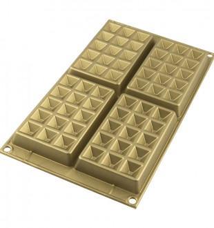 Форма для приготовления вафель waffel classic силиконовая золотая 