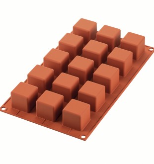 Форма силиконовая для приготовления пирожных cube, 17,6х29,8 см, 630 мл 