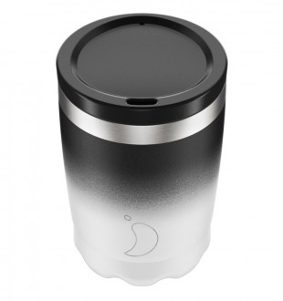 Термокружка coffee cup, 340 мл, черно-белая 