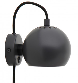 Лампа настенная ball, D12 см, темно-серая матовая 
