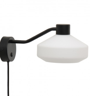 Лампа настенная mayor, 31х14 см, белый плафон, черный матовый каркас 