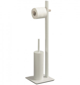Держатель для туалетной бумаги с ершиком jarrod, 73 см, белый 