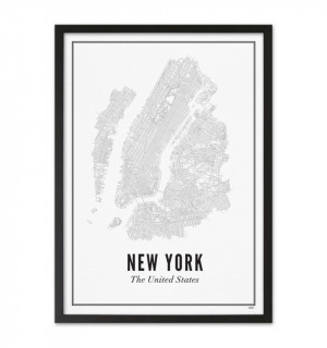 Постер карты города Нью Йорк 