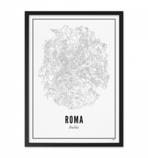 Постер карты города Рим 