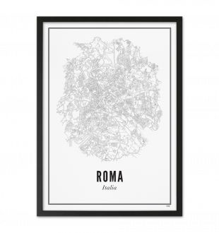 Постер карты города Рим 