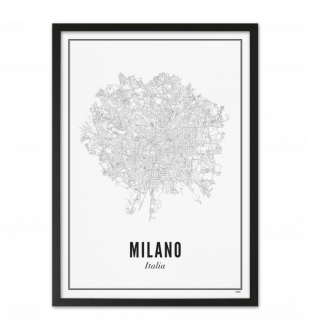 Постер карты города Милан 
