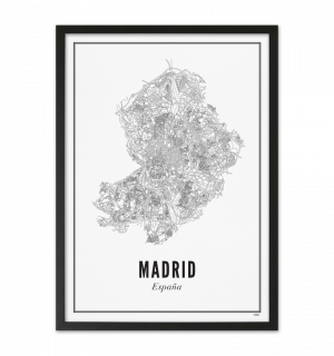 Постер карты города Мадрид 