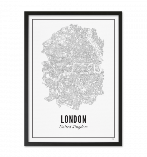 Постер карты города Лондон 