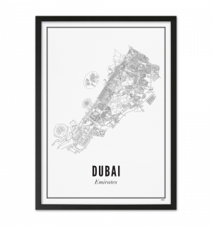 Постер карты города Дубай 