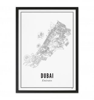 Постер карты города Дубай 
