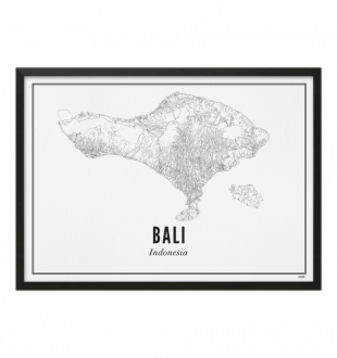 Постер карты города Бали 