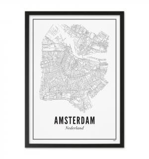 Постер карты города Амстердам 
