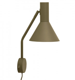 Лампа настенная lyss, 42хD18 см, оливковая матовая 
