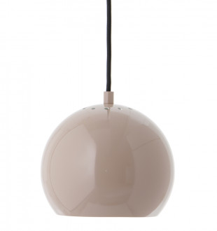 Лампа подвесная ball, 16хD18 см, пудровая глянцевая, черный шнур 