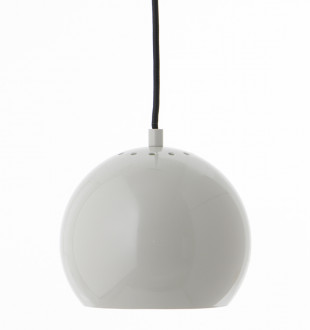 Лампа подвесная ball, 16хD18 см, светло-серая глянцевая, черный шнур 
