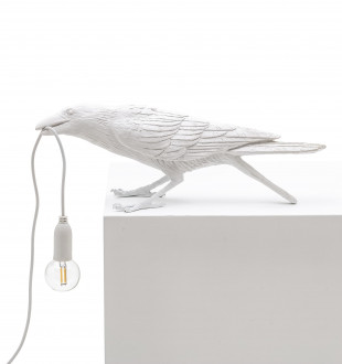 Настольная лампа Bird White Playing 