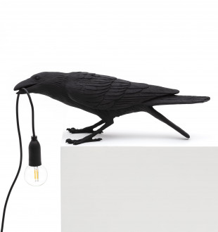Настольная лампа Bird Playing Black 