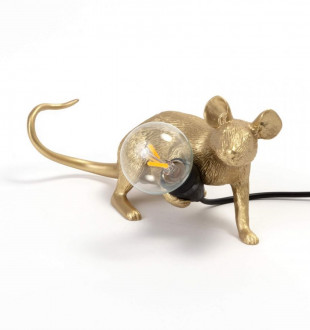 Настольная лампа Mouse Lamp Lyie Down Gold USB 