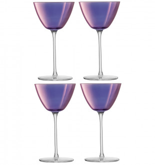 Набор бокалов для мартини aurora, 195 мл, фиолетовый, 4 шт. 