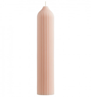 Свеча декоративная бежево-розового цвета из коллекции edge, 25,5 см 