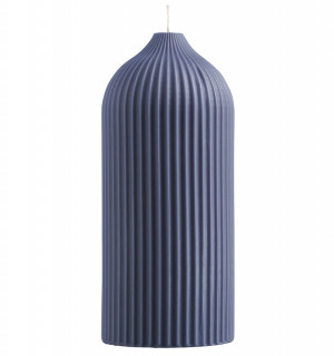 Свеча декоративная синего цвета из коллекции edge, 16,5 см 