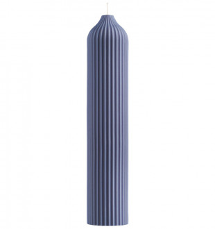 Свеча декоративная синего цвета из коллекции edge, 25,5 см 