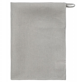 Набор из двух вафельных полотенец изо льна серого цвета из коллекции essential, 50х70 см 