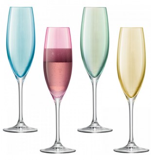 Набор бокалов для шампанского polka, 225 мл, пастельный, 4 шт. 