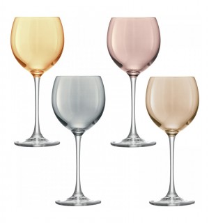 Набор бокалов для вина polka, 400 мл, разноцветный, 4 шт. 