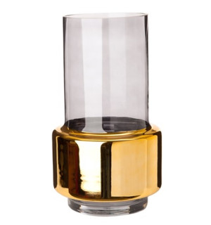 Ваза Lobby smoke gold M 