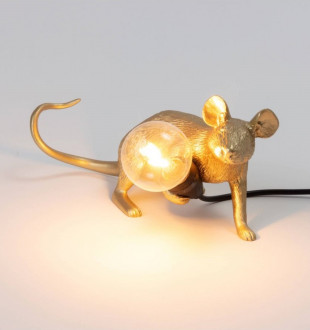 Настольная лампа Mouse Lamp Lyie Down Gold USB 
